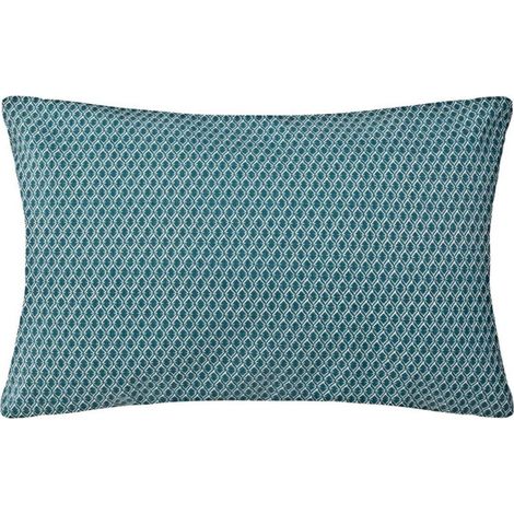Coussin Déco Déhoussable "Otto" 30x50cm Bleu Canard (1/4)