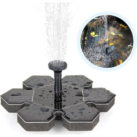 Fontaine solaire d'extérieur, en matériau monocristallin intelligent, à activation rapide par la lumière du soleil, idéale pour abreuvoir à oiseaux, aquarium, bassin et jardin.