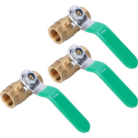 Vanne à bille en laiton 3/8 po, double filetage femelle résistant à la corrosion, pour conduite d'eau (1/5)