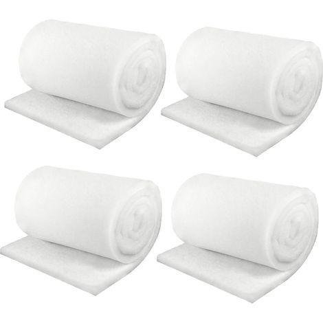 4 Pièces Ouate Aquarium Épais 100 12 2cm Mousse Filtre Aquarium Mousse Filtrante Filtration Aquarium Blanc Filtre Bassin Convient aux Aquariums et aux Bassins à Poissons (1/5)