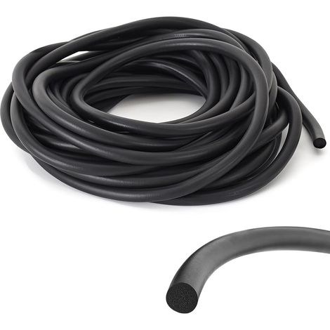 Round Rubber Cord Seal 10M x 8mm Diameter High Temperature Resistant Flexible Sealing Cord for Window Seals Walls (1/5)