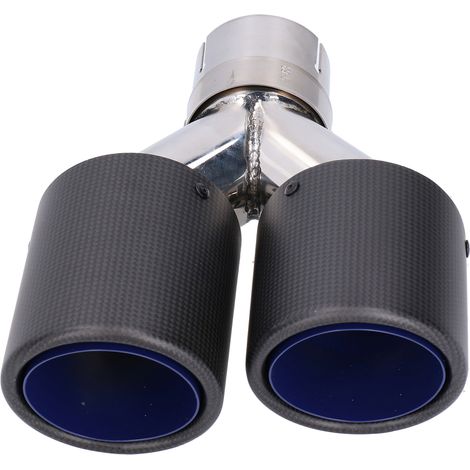 Embout d'échappement universel Y double sortie en fibre de carbone mat, côté droit pour 58-60mm (1/5)