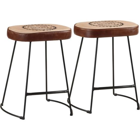 Barhocker 2 Stk. Dunkelbraun 40x29,5x53 cm