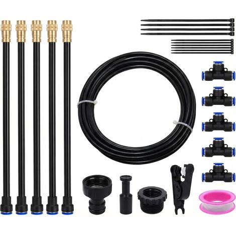 Système D'irrigation Jardin Kit D'irrigation Goutte 5M pour L'arrosage des Plantes Jardin et Balcon pot Plantes Extérieures (1/5)