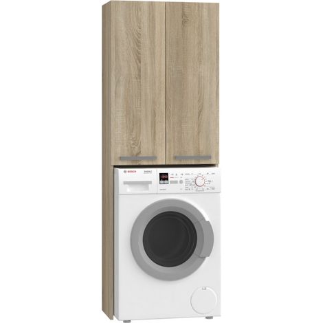 COMO - Mobile per lavatrice in stile moderno - 183x64x30 - 2 ante+4 ripiani