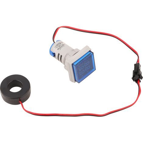 22-mm-LED-Digitalanzeige für Wechselspannung und -strom (0–100 A) (Blau) (1/4)