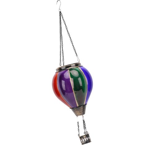 Lanterne solaire boule flamme metal chaleureux 15x52cm 398g suspendre terrasse jardin chemin pergola balcon fete pack 1 (1/5)