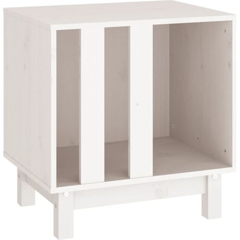 Caseta para perros 50 x 40 x 52 cm madera maciza de pino blanco 020043441
