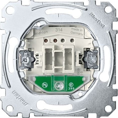 MERTEN MEG3136-0000 INTERRUPTEUR/VA-ET-VIENT UNIPOLAIRE AVEC LAMPE D'ORIENTATION ET BORNES À FICHE 10 AX AC 250 V