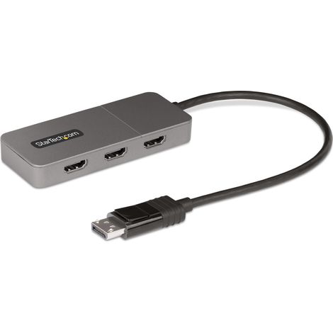 StarTech.com MST14DP123HD adaptador de cable de vídeo 0,3 m 3 x HDMI Gris