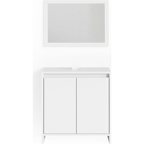 Conjunto de muebles de baño Emma, Blanco, 2 piezas, Vicco