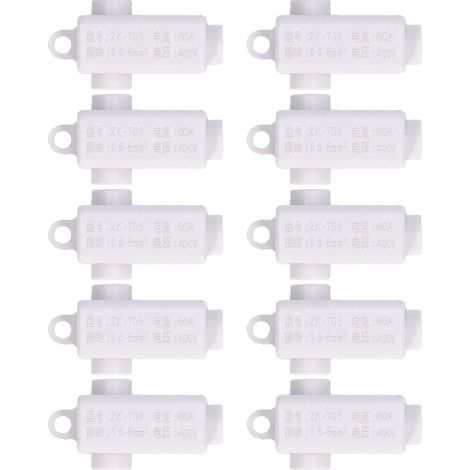 10pcs Boîte de jonction en ligne T, répartiteur 3 voies, connecteur haute puissance ZKT06 400V 60A (1/5)