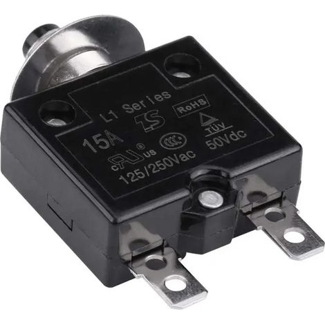 Protection contre les surcharges, disjoncteur à bouton-poussoir 5-30 A, réarmement manuel 50 Vcc, disjoncteur thermique, protection moteur -10 A - (1/4)