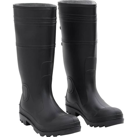 Bottes en caoutchouc noir, pointure 42, PVC