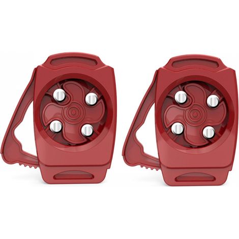 Abrelatas sin tapa, abrelatas de bar, para cerveza y bebidas, abrelatas manual seguro y fácil, rojo, 2 unidades (1/5)