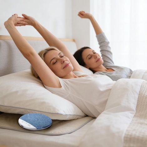 Unterkissenlautsprecher – Kabelloser und wiederaufladbarer, ultradünner und kleiner Lautsprecher mit weißem Rauschen als Einschlafhilfe für Erwachsene, Schlafzimmer, Wohnzimmer, Wohnung, Büro und Reis (1/5)