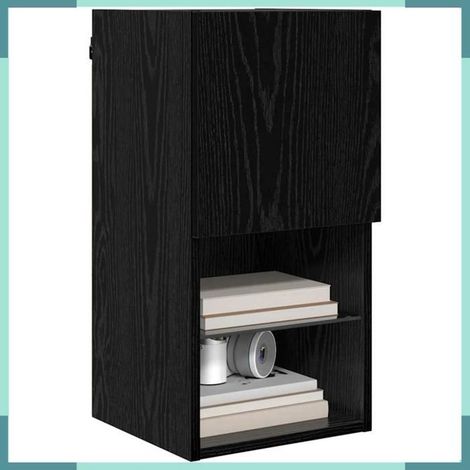 882947 Meubles TV muraux 2 pcs Chêne noir 30,5 x 30 x 60 cm (1/5)