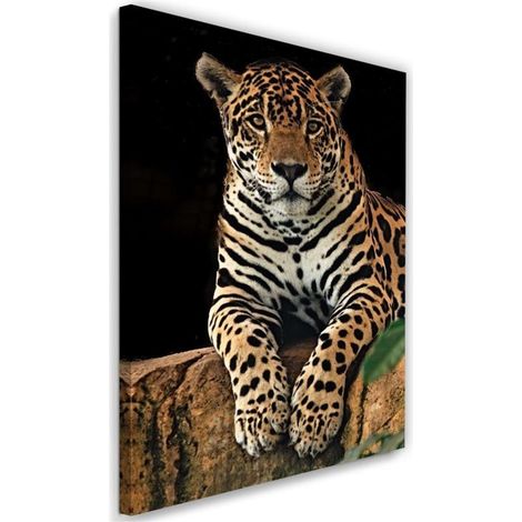 Tableau sur toile Léopard animaux nature 40x60 (1/5)