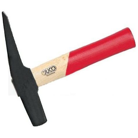 Juco, modelo Estándar, martillo para adoquines, ideal para colocación de bloques y pavimentación, 1,5 kg, cabezal de acero resistente, mango de madera, color negro