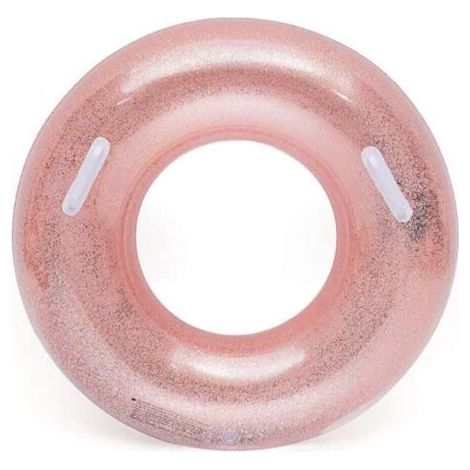 Bouée gonflable, jouet gonflable pour pool party, bouée ronde, canapé de piscine avec poignée, plus épaisse, bouée à paillettes, forme ronde gonflable (1/4)