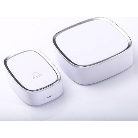 Sonnette sans fil, sonnette étanche de 300 m de portée, sonnette sans fil avec 1 émetteur et 1 récepteur enfichable et 36 sonneries 4 niveaux de volume pour la maison, le bureau, le m (1/4)