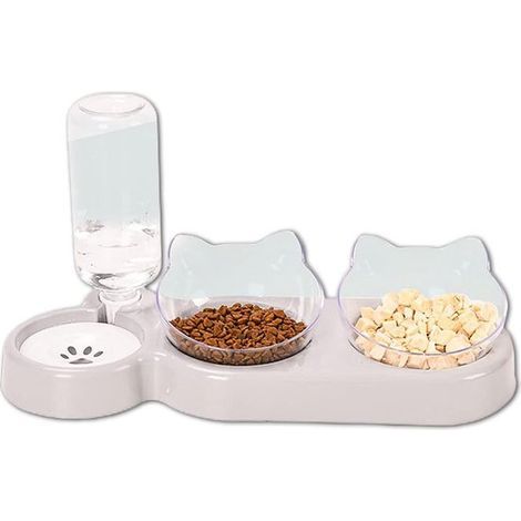 3-in-1-Katzennapf – Kombinierter Futter- und Wassernapf – Automatischer Wasserspender (1/5)