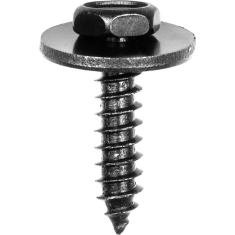 1x schwarze Befestigungsschraube 5x19mm Universal (1/5)