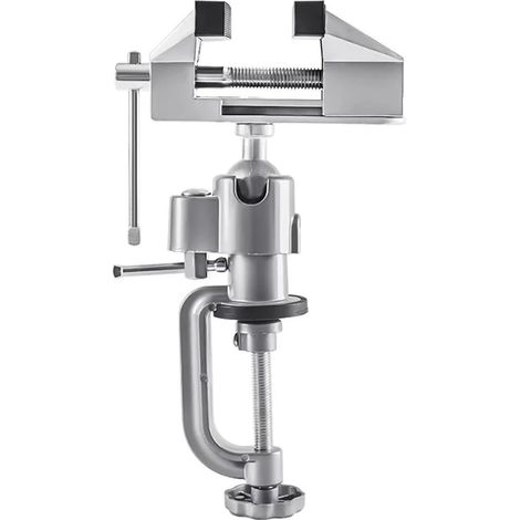 Mini étau pince rotative à 360 degrés, Type étau de banc, pince plate en alliage d'aluminium 0-50MM avec manchon en caoutchouc (1/5)