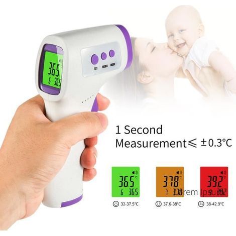 Thermomètre Bébés Thermomètre pour Enfants - Adultes - Surface des Objets, Thermomètre Frontal Infrarouge Numérique Sans Contact-17-Ywey (1/5)