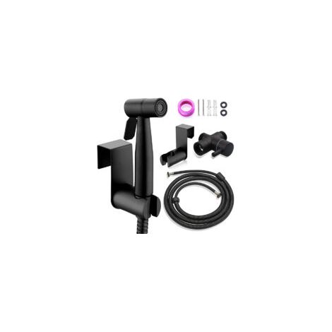 Douchette WC avec flexible 150 cm – Acier inoxydable 304 – Débit d'eau contrôlé – Installation sans perçage – Pour hygiène féminine et nettoyage