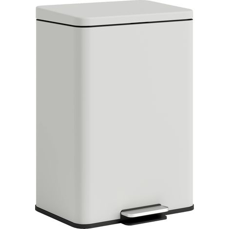 HOMCOM Pedal Bin with Soft-Close Lid, 20L Kitchen Bin for Home, Cream (1/5)