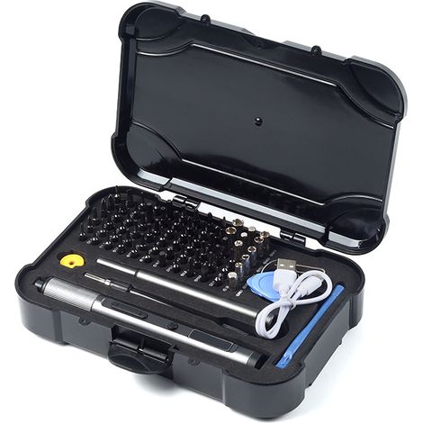 Tournevis Électrique Sans Fil Lithium, Embouts Précision, 2-en-1 Auto/Manuel, Kit Réparation -Alovez-WCY (1/2)