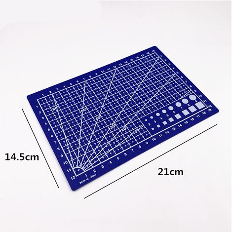 Tapis De Coupe Auto-Réparateur - PVC Double Face Quadrillé - Format A5 14,5 X 21 Cm - Pour Couture Et Scrapbooking - 1 Pièce (1/5)