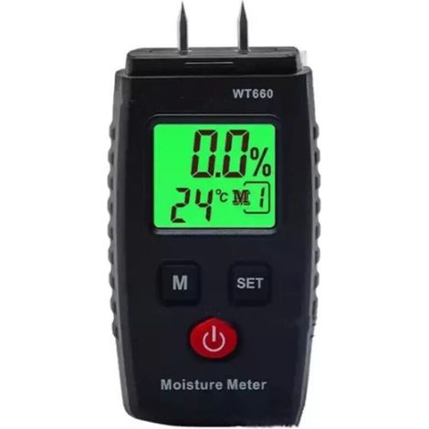 Positive Moisture Meter, Pen-Type Moisture Detector with 3 Modes, Green Backlit LCD Screen, Mold Detector for Wood and Building Materials. Moisture Detector (1/2)