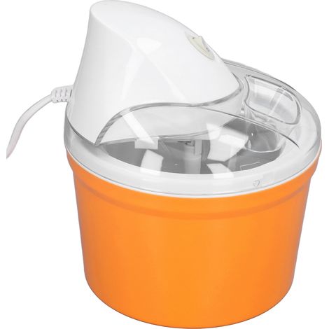 Sorbetière orange grande capacité 1,2 L, machine à glace automatique à un bouton, prise UE 220 V (1/5)
