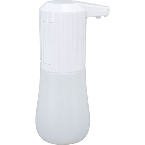 Automatischer Seifenspender, weiß, 600 ml, großes Fassungsvermögen, automatischer Handseifenspender mit Sensor, Sprühfunktion (1/5)