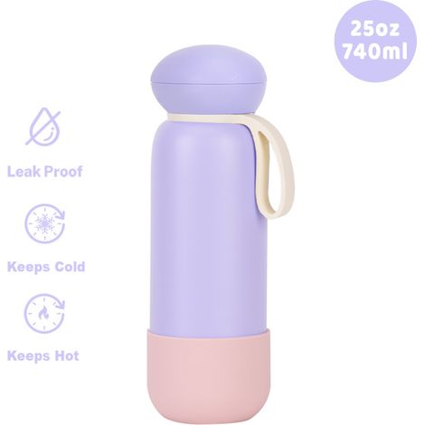 Gourde 2025 25oz Color-Block Acier Inoxydable Isotherme Grande Capacité Portable pour Extérieur (1/5)