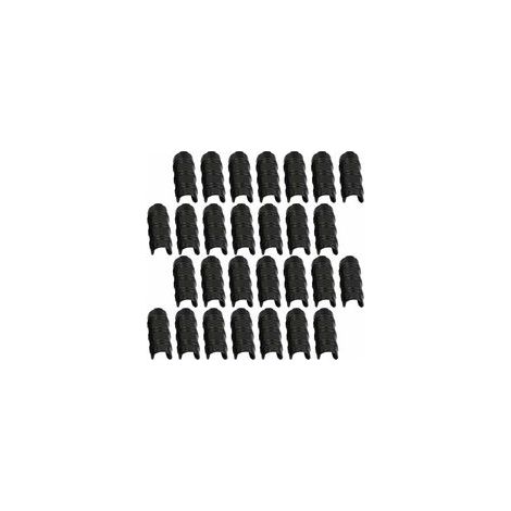 30 Pcs Bâtiments De Jardin Tube Clip PC, Serre Cadre Pinces De Tuyau Tube Film Clip, Noir 20mm