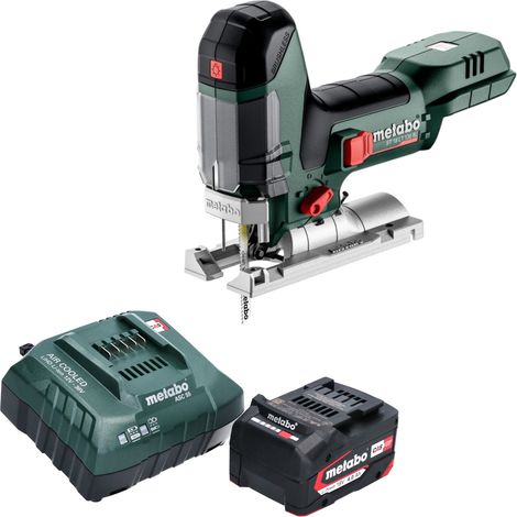 Seghetto alternativo a batteria Metabo ST 18 LT 130 BL 18 V 130 mm senza spazzole + 1x batteria 4,0 Ah + caricatore