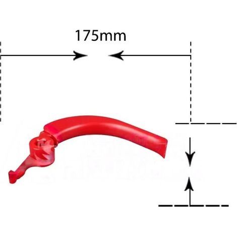 Satz mit zwei Bremshebeln für Bosch-Rasenmäher, Teilenummer F016L66238 (1/2)