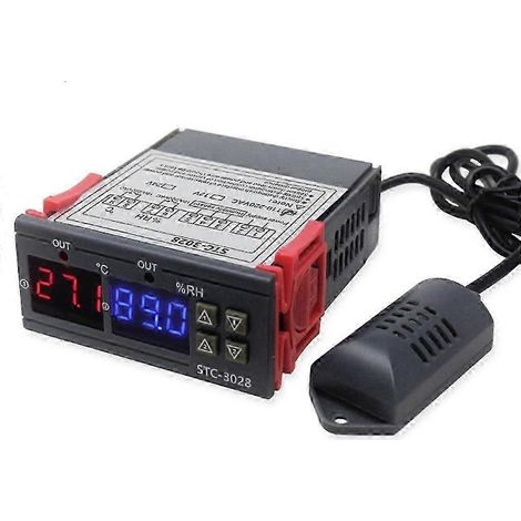 Thermostat STC-3028 pour relais thermorégulateur, chauffage, refroidissement, contrôle de l'humidité, 110 à 220 V (1/5)