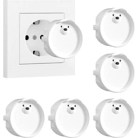 (6 blancs)Cache-prise en silicone pour prise de courant/protection contre la poussière, cuisine, buanderie, protection contre les éclaboussures (1/5)