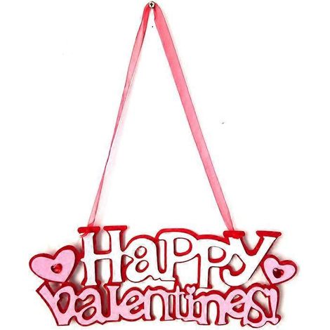 Plaque de Saint-Valentin non tissée « Je t'aime », décoration à suspendre « Joyeuse Saint-Valentin », pour mur, porte, plafond, fenêtre - JM01018 (1/5)