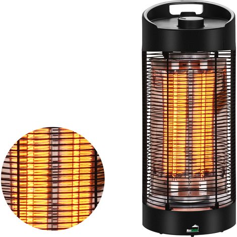 MaxxGarden Riscaldatore Elettrico da Tavolo per il Patio - Modello Girevole Oscillante - Riscaldatore a Infrarossi - 1200 W (1/5)