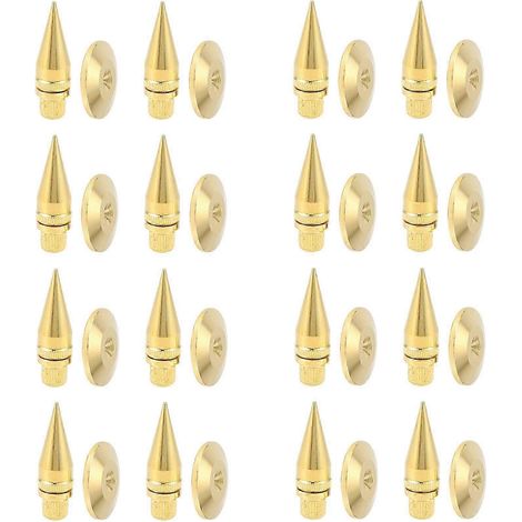 16 paires de pointes d'isolation en cuivre 6 x 36 mm pour haut-parleurs + patins de base (1/5)