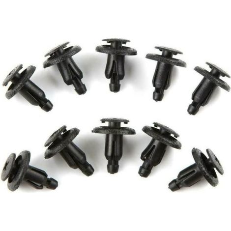10x Clips Vis universelles Agrafe rivet de fixation en plastique pour la voiture Noir Rivets car 8mm (1/3)