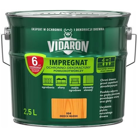 Vidaron V04 imprégnation du bois noyer 2,5 l 1 pc. (1/3)