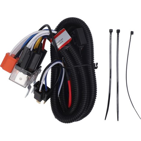 Cocoarm Faisceau de Relais de Phare H4, Kit de Faisceau de Câblage pour Phares LED 7x6, Plug and Play, Double Fixation au Sol pour Pickup 1988 – 1995