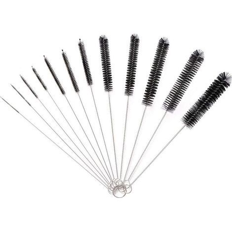 Brosse de nettoyage, de petite et mince Milchrohrbürste, Strohbürste, Kühlschrankreiniger, Goupillon (1/5)
