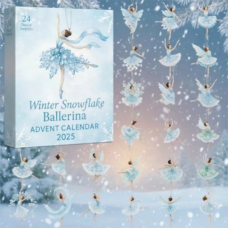 Calendrier De Lavent - Boule De Neige Avec Danseuses - Décor Festif Pour Noël - 24 Compartiments - Version 2025 (1/2)